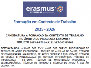 Erasmus 2025 2026 FCT