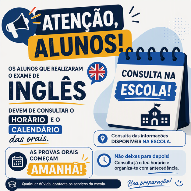 Provas orais de Inglês